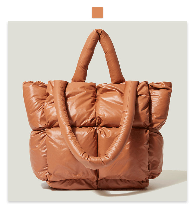 Fashion Down Women Handbags for Winter