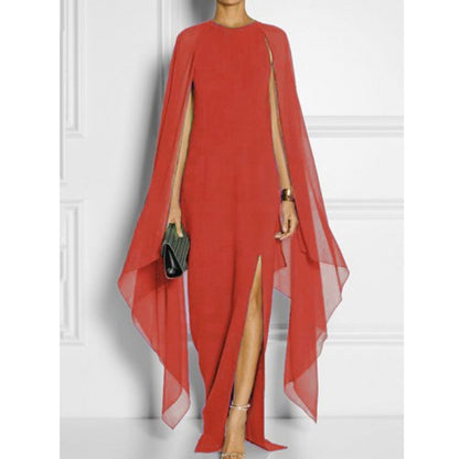 Fashion Chiffon Irregular Cape Dresses