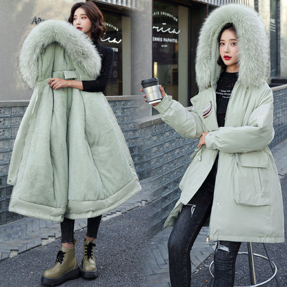 Warm Thick Velvet Plus Sizes Winter Outerwear for Women