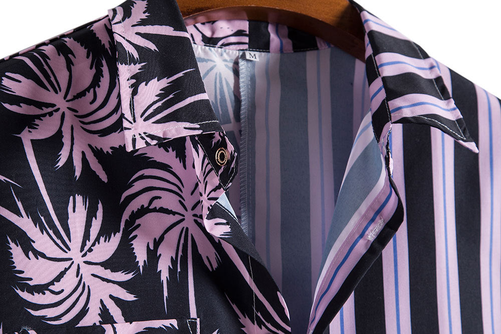 Casual Summer Striped Men's Short Sleeves Shirts
