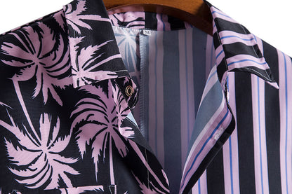 Casual Summer Striped Men's Short Sleeves Shirts