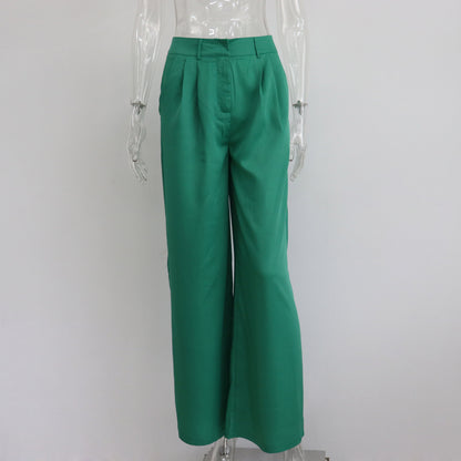 Casual High Waist Women Wide Legs Pants