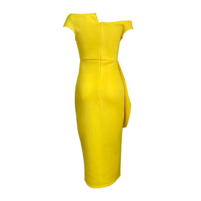 Fashion High Waist Plus Sizes Midi Party Dresses