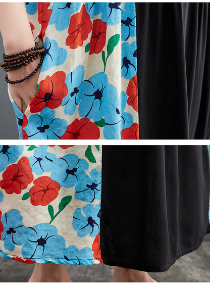 Vintage Short Sleeves Summer Long Cozy Dresses