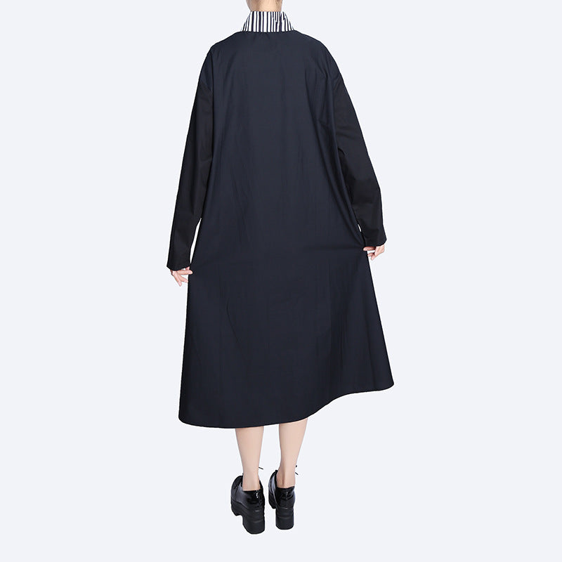 Classy Striped Long Sleeves Shirts Dresses