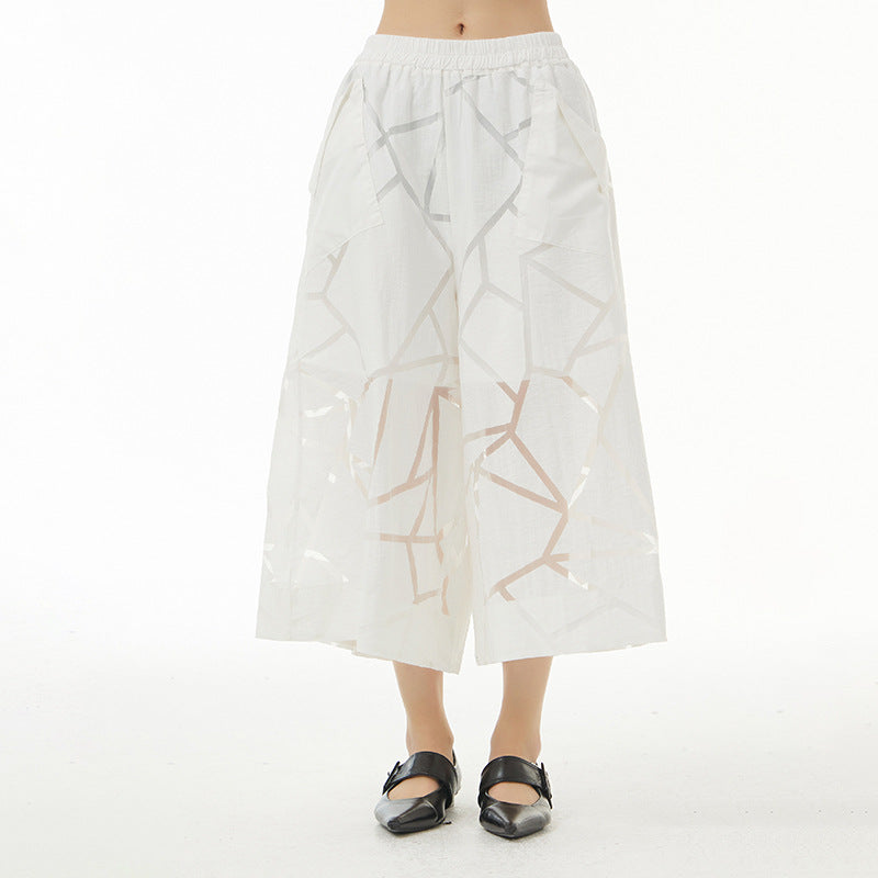 Summer Leisure Plus Sizes Wide Legs Pants