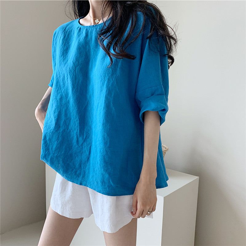 Designed Linen Women Summer Blouses