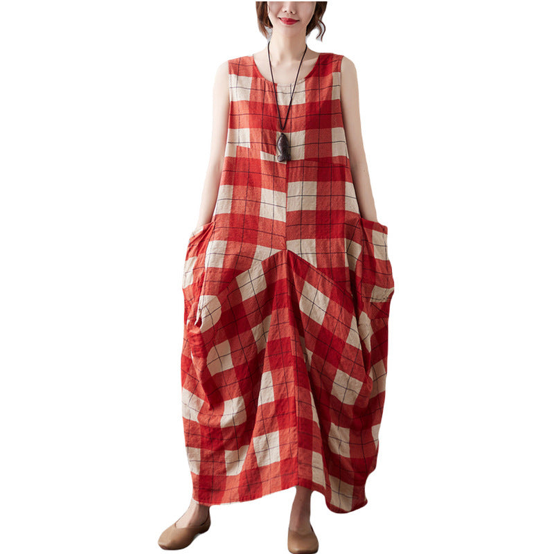 Summer Plus Sizes Linen Long Dresses for Women