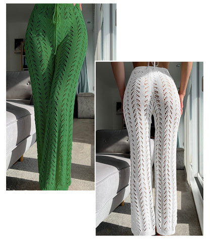 Leisure Hollow Out Knitted Summer Holiday Pants
