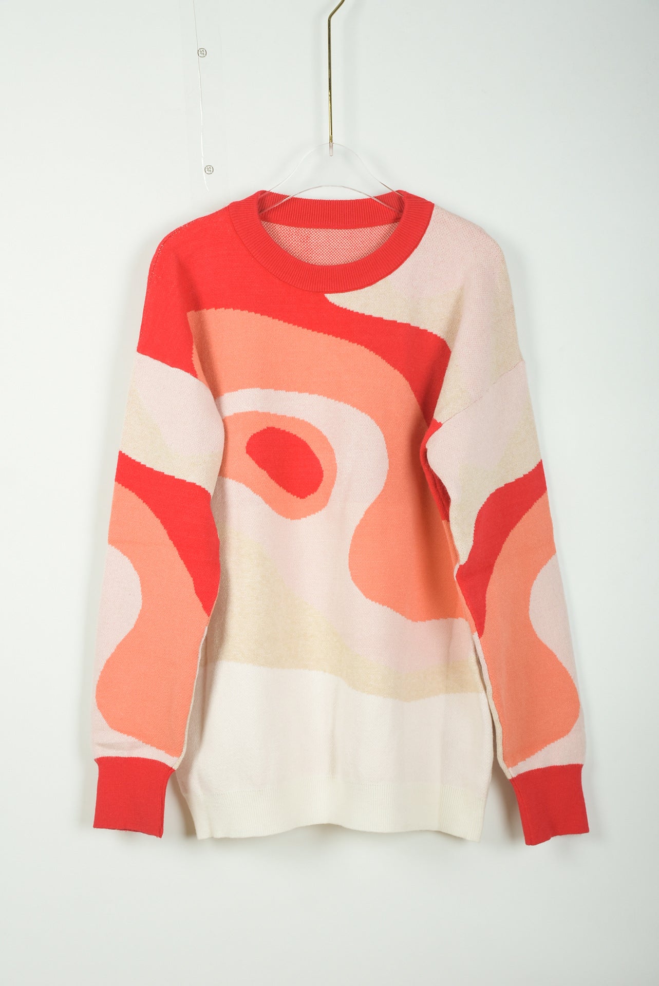 Women Round Neck Knitting Pullover Sweaters