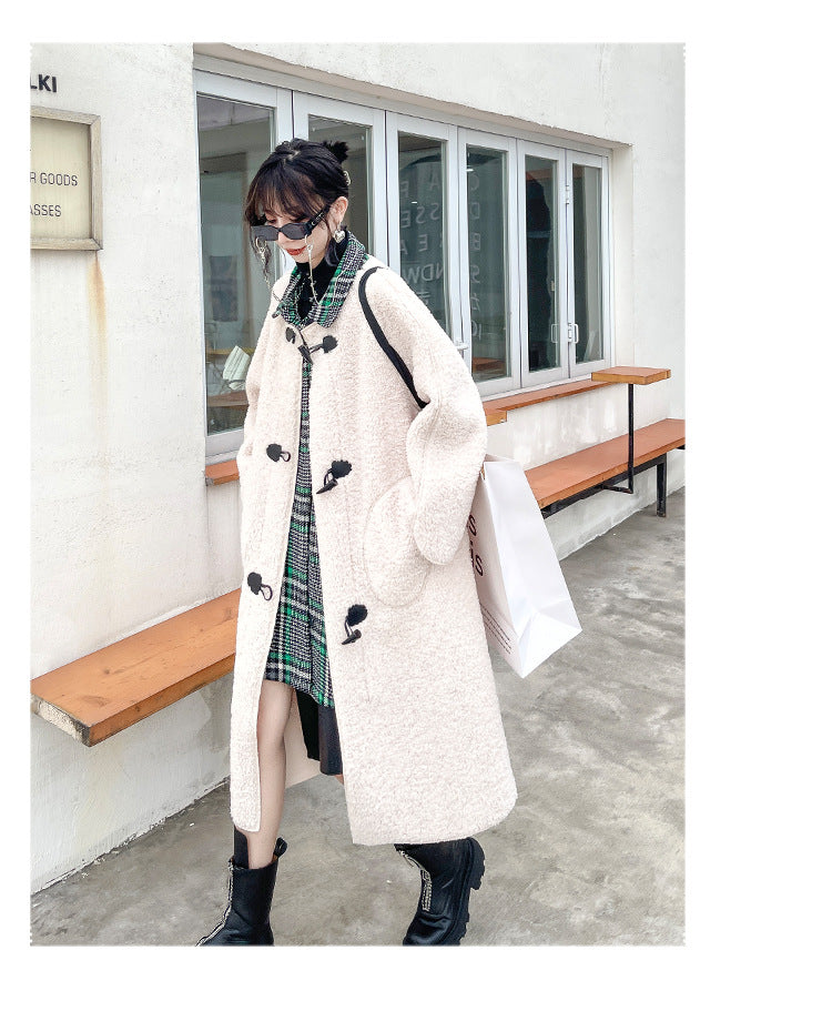 Winter Women Plus Sizes Sherpa Long Overcoat