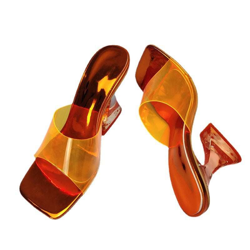 Sexy Wine Cup Shaped Heels Ladies Sandals