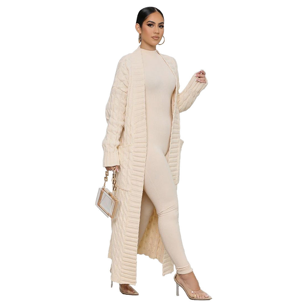 Casual Long Knitted Cardigan Overcoats for Women