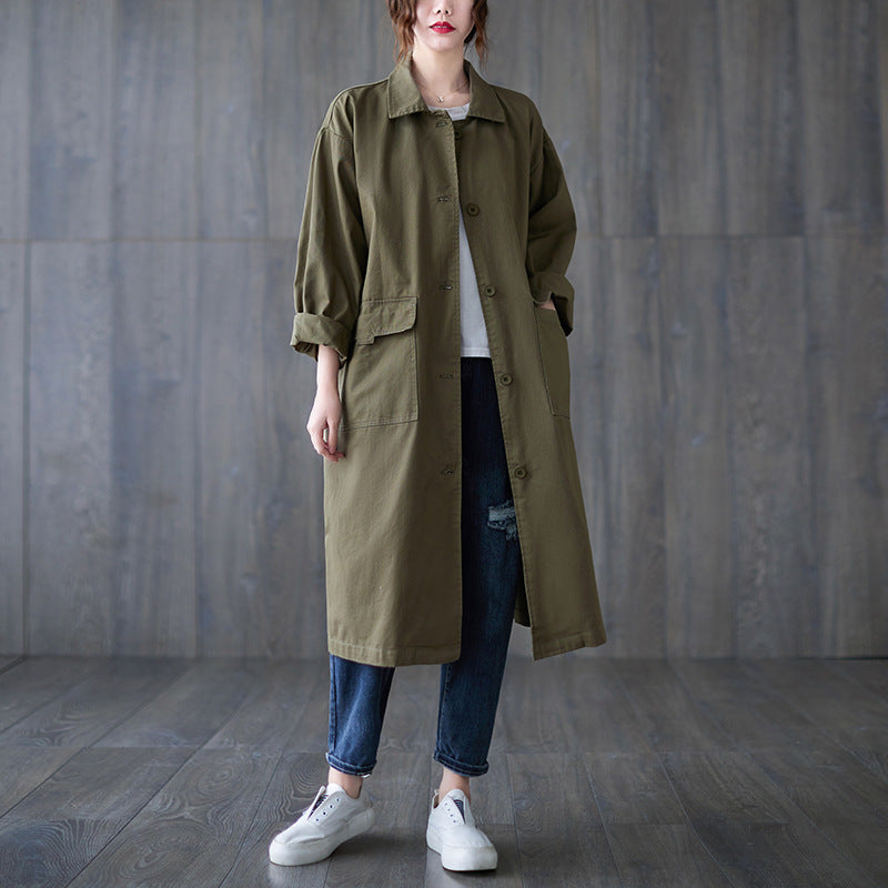 Fall Plus Sizes Long Loose Coats for Women