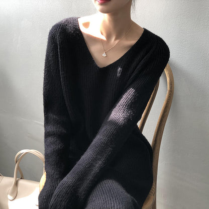 Casual Knitted Knee Dresses for Women