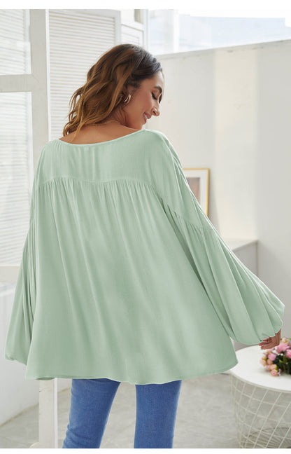 Casual Simple Design Fall Blouses for Women