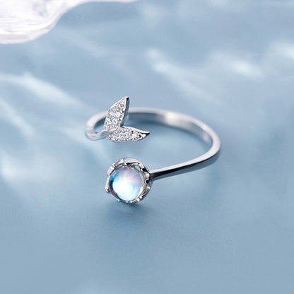 Fishtail Design Sterling Silver Rings for Women
