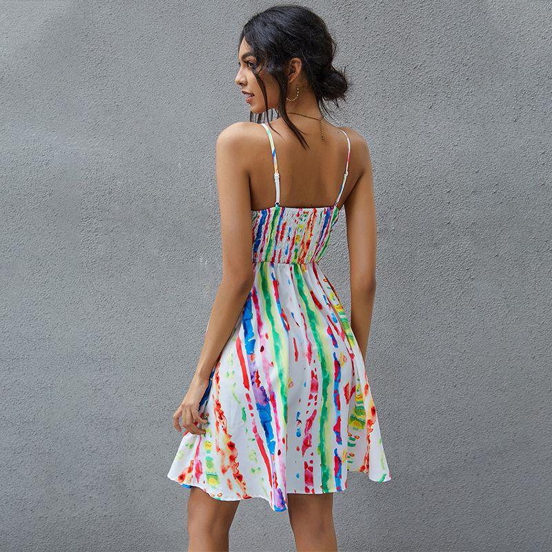 Summer Butterfly Midriff Baring Short Dresses-STYLEGOING
