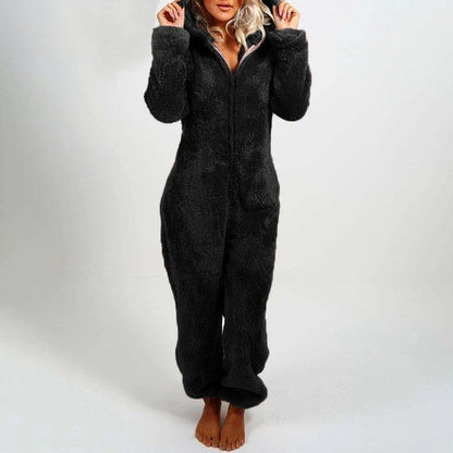 Plus Sizes Women Fleece Jumpsuits Sleepwear