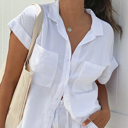 Summer Two Pieces White Women Suits
