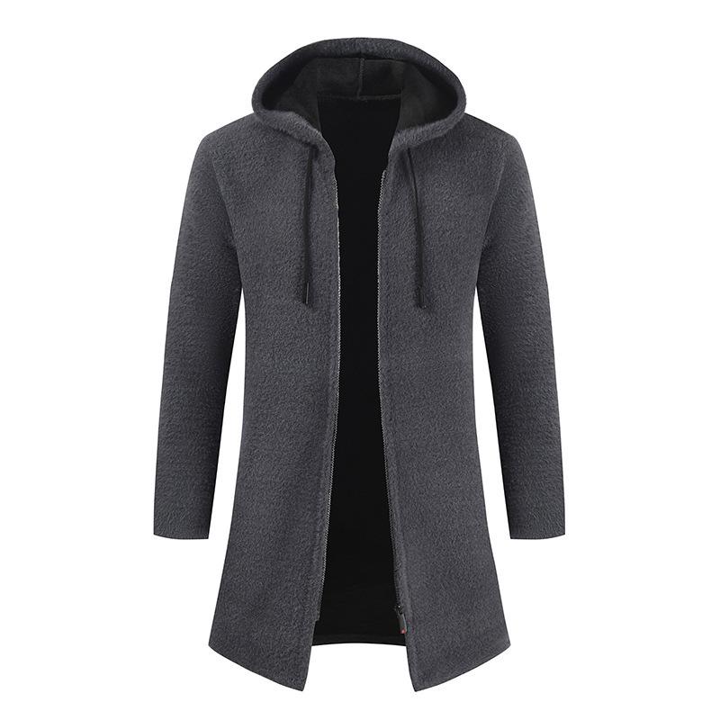Fall Men Knitting Hoodies Cardigan Overcoat