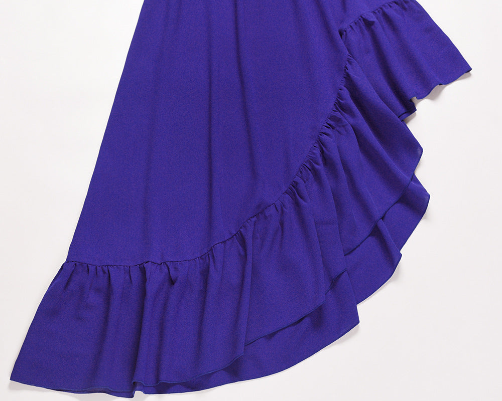 Sexy One Shoulder Irregular Women Summer Dresses