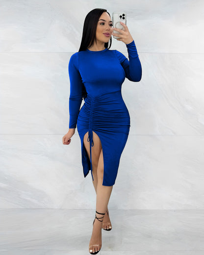 Sexy Drawstring Design Sheath Dresses for Women