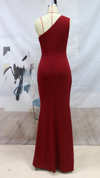 Sexy One Shoulder Sleeveless Evening Dresses