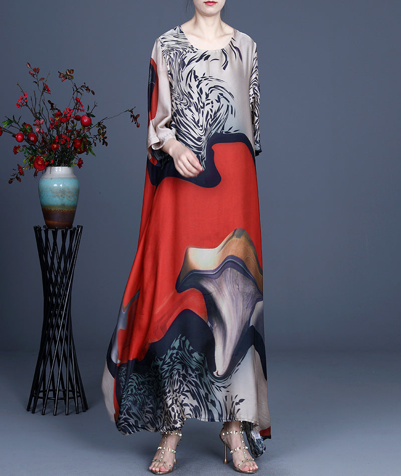 Luxrury Tencel Irregular Long Dresses