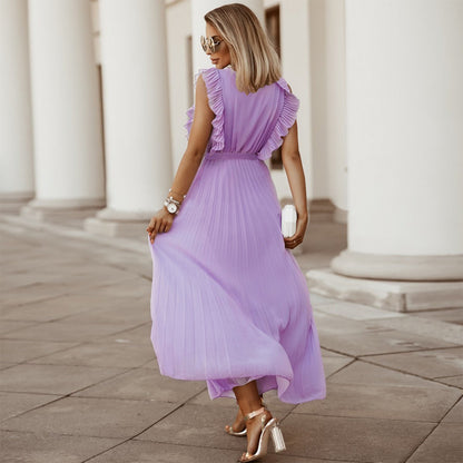 Casual Chiffon Sleeveless Women Long Maxi Dresses