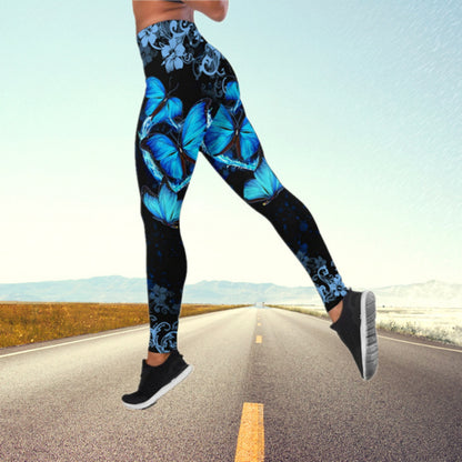 Sexy Butterfly Design High Waist Yoga Leggings