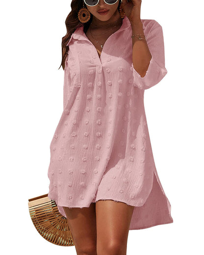 Summer Irregula Shirts Cover Ups Dresses