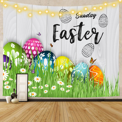 Happy Easter Day Room Wall Tapestry for Decoration