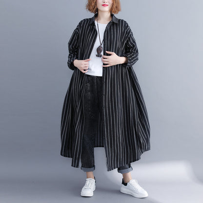 Fashion Linen Plus Sizes Fall Shirts Coats