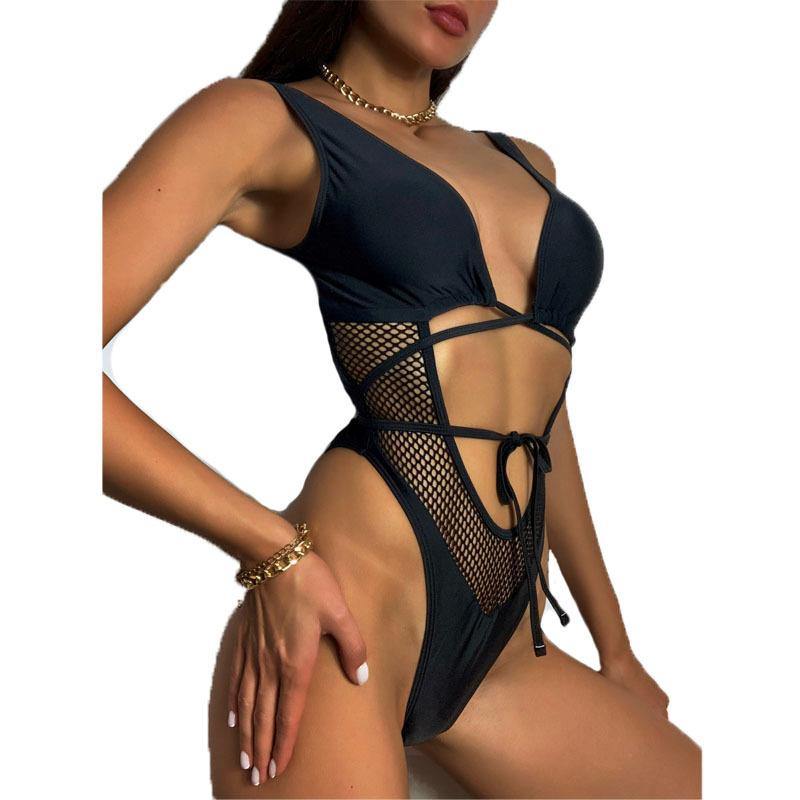 Women One Piece Elastic Tight Swimwear-STYLEGOING