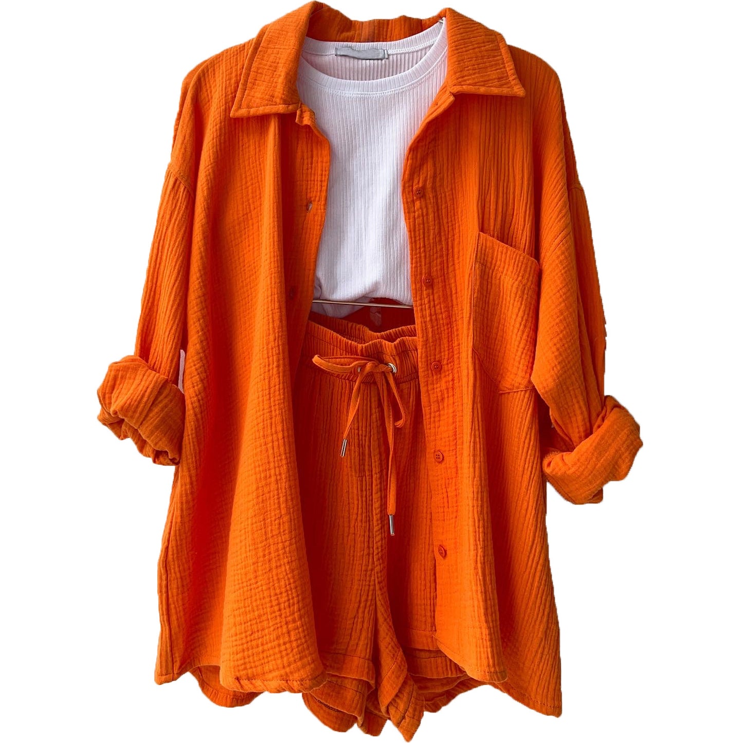 Casual Drawstring Plus Sizes Three Pieces Women Suits