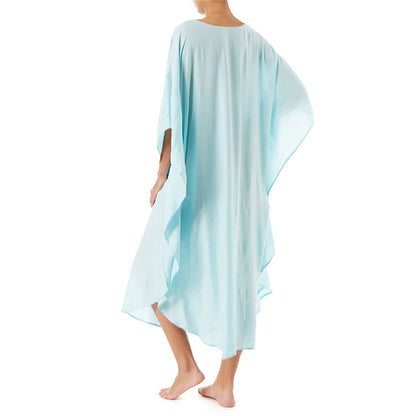Boho Embroidery Long Romper Cover Up Dresses