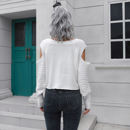 Designed Women Knitting Long Sleeves Sweaters