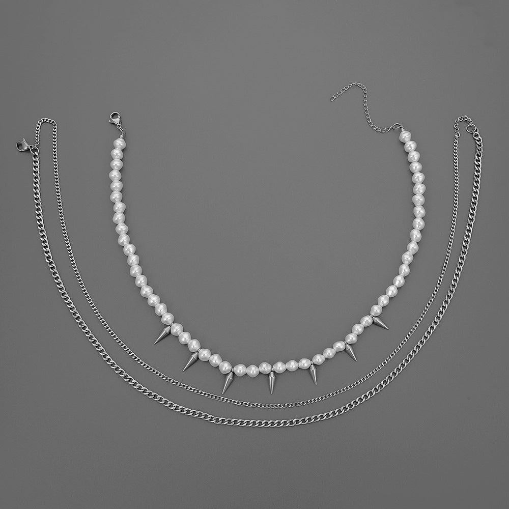Fashion Hip Top Style Pearl Necklace for Men