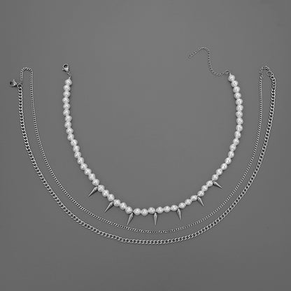 Fashion Hip Top Style Pearl Necklace for Men
