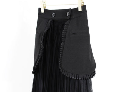 Black Blazer Overcoat and Designed Tulle Skirts
