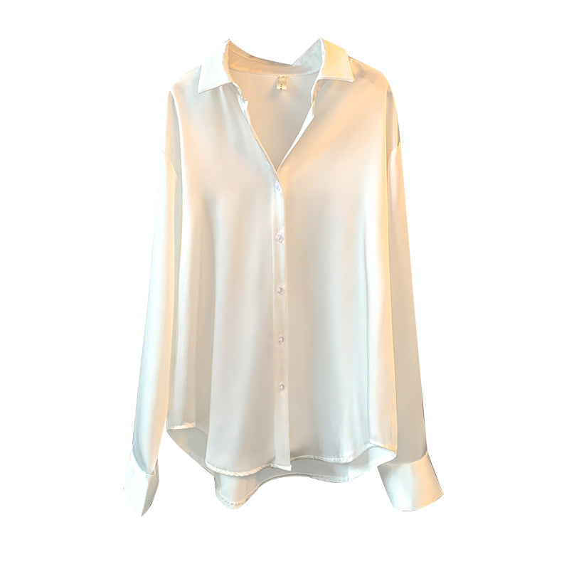 Fashion Satin Designed Long Sleeves Shirts