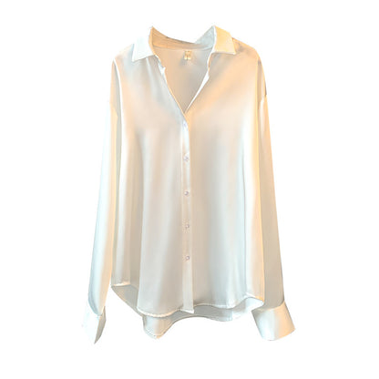 Fashion Satin Designed Long Sleeves Shirts
