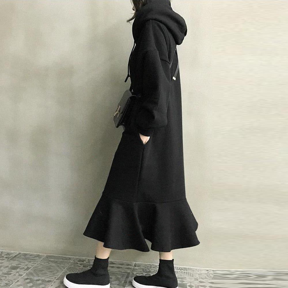 Casual Women Mermaid Long Hoodies Cozy Dresses