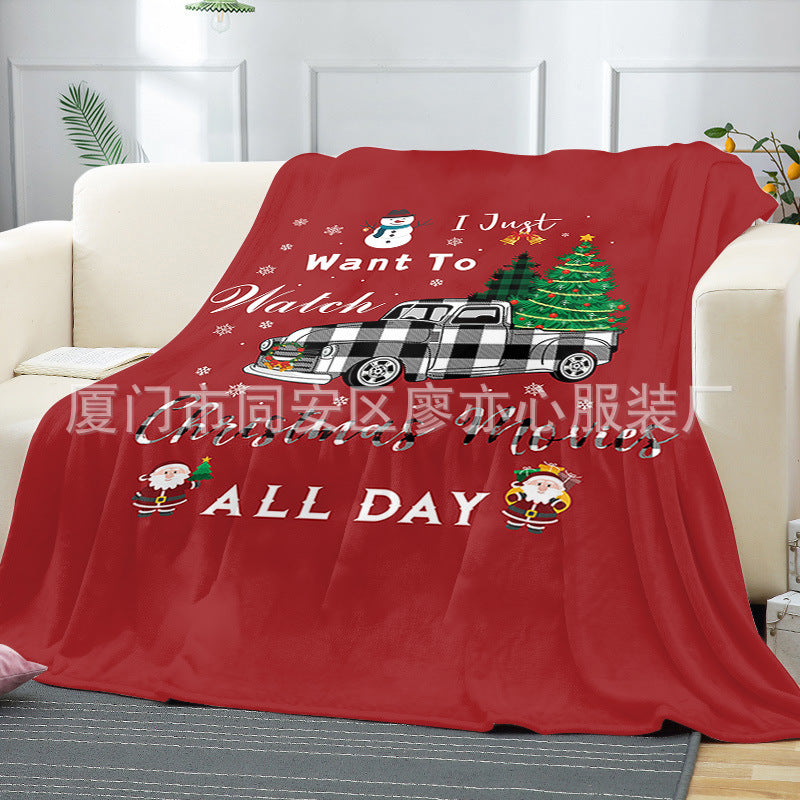Merry Christmas Fleece Throw Blankets