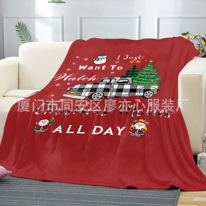 Merry Christmas Fleece Throw Blankets