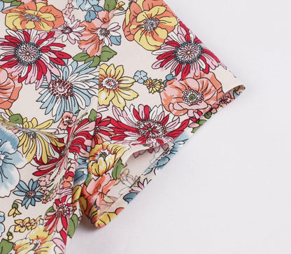 Summer Butterfly Print Short Dresses-STYLEGOING