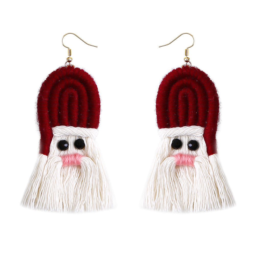 Christmas Design Boho Woven Tassel Earrings