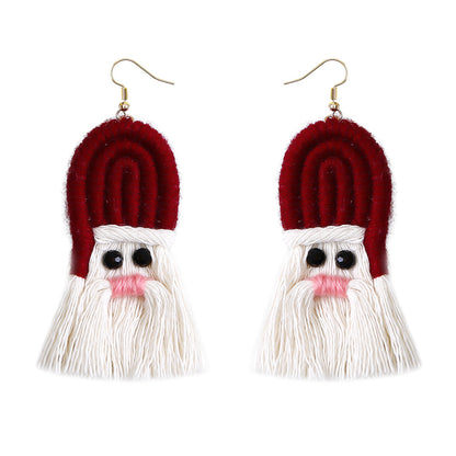 Christmas Design Boho Woven Tassel Earrings