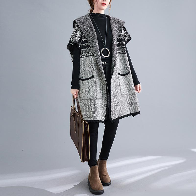 Women Knitting Cardigan Hoodies Sweaters